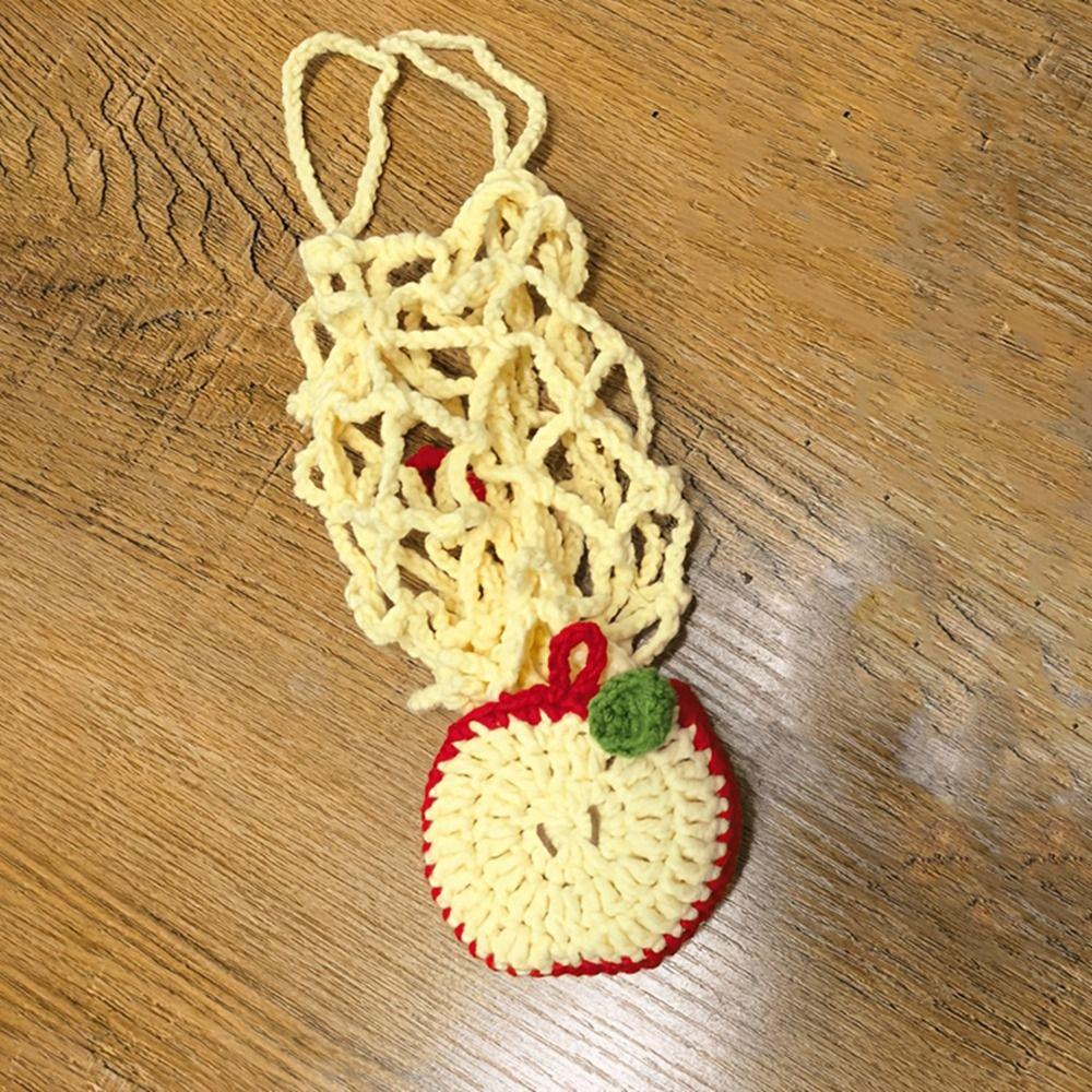 Handheld Fruit Shaped Mesh Bag Folding Coffee Cup Holder Small Item Storage Bag Cup Accessory