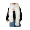 Women Scarf Solid Color Imitation Turkey Feathers Long Scarf Autumn Winter Warm Scarf Daily Party Street Wear