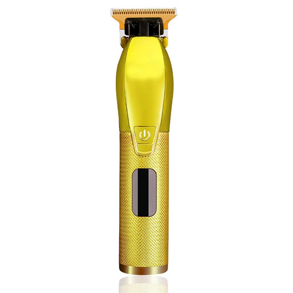 Перезаряжаемая ЖК-машинка для стрижки волос для дома, электрическая парикмахерская, мощная машинка для стрижки волос, металлическая кромка, высокое качество