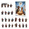 Cute Pet Hanging Ornaments Dachshund Advent Calendars 2026, 24 Days 2D Acrylic Pendant Christmas Holiday Countdown Calendar Calendar, Collectible Dog