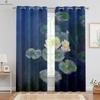 Художественный цветок лотоса картина маслом напечатанные шторы студия кабинет спальня декоративные шторы легко стирать и ухаживать 2 шт