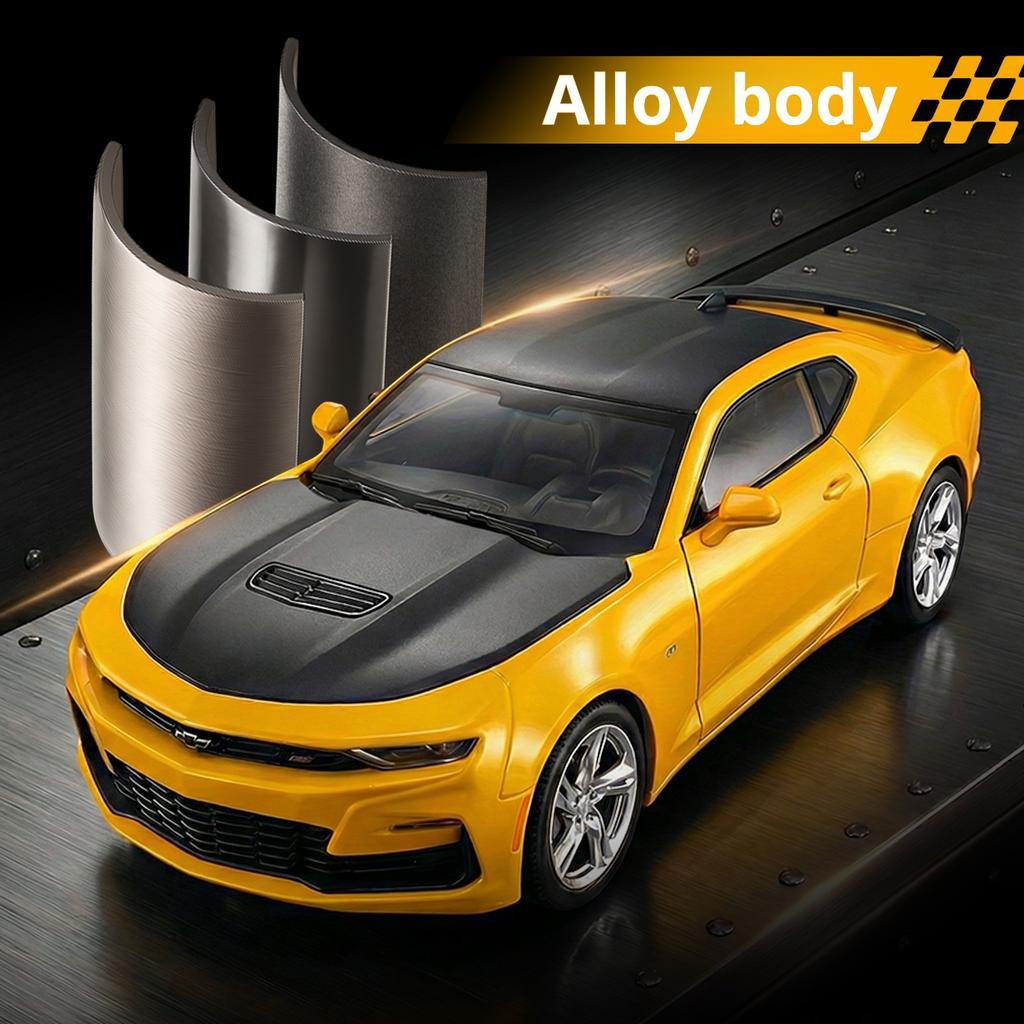 1:Модель автомобиля Bumblebee Chevrolet Camaro в масштабе 1:18 Детская игрушечная машинка Свет и звук Коллекционный предмет для демонстрации