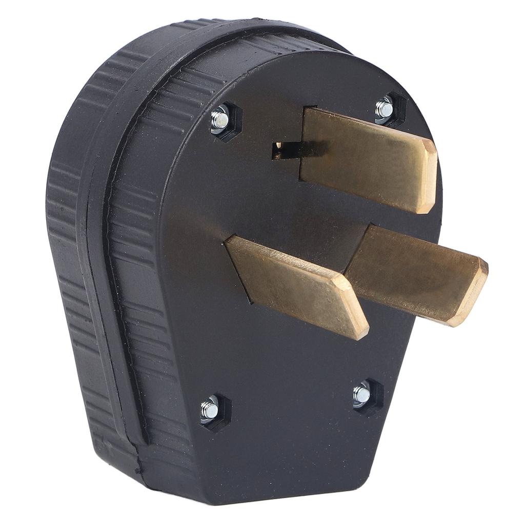 3-контактный промышленный прямой штекер с латунными контактами, штекерный разъем, стандарт США 50A 125 В/250 В