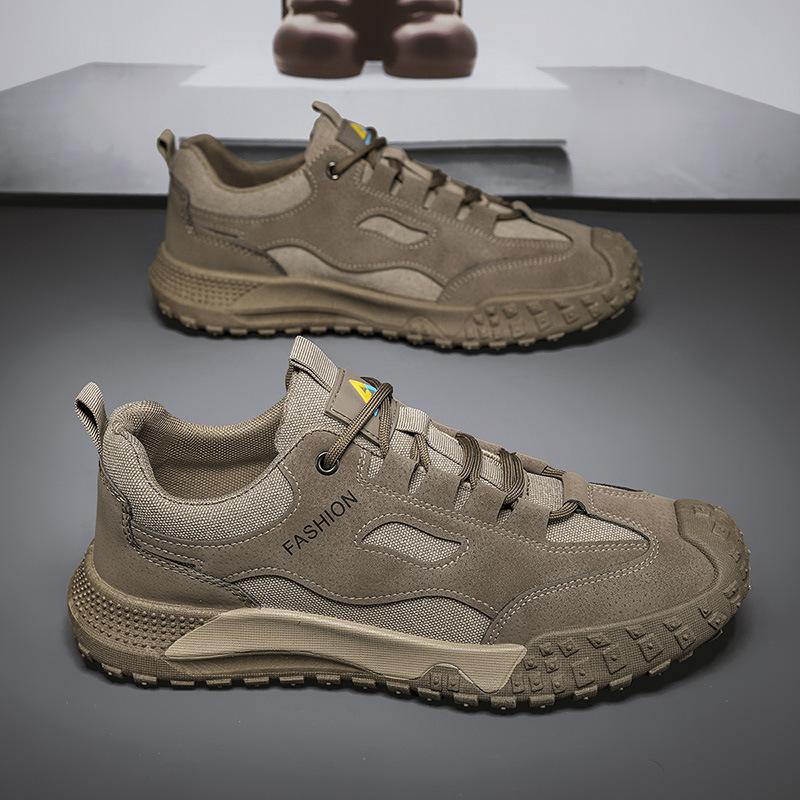 Мужская обувь Обувь для защиты труда на строительной площадке Мужская всесезонная противоскользящая износостойкая толстая подошва Модная дышащая и защищающая от запаха рабочая обувь