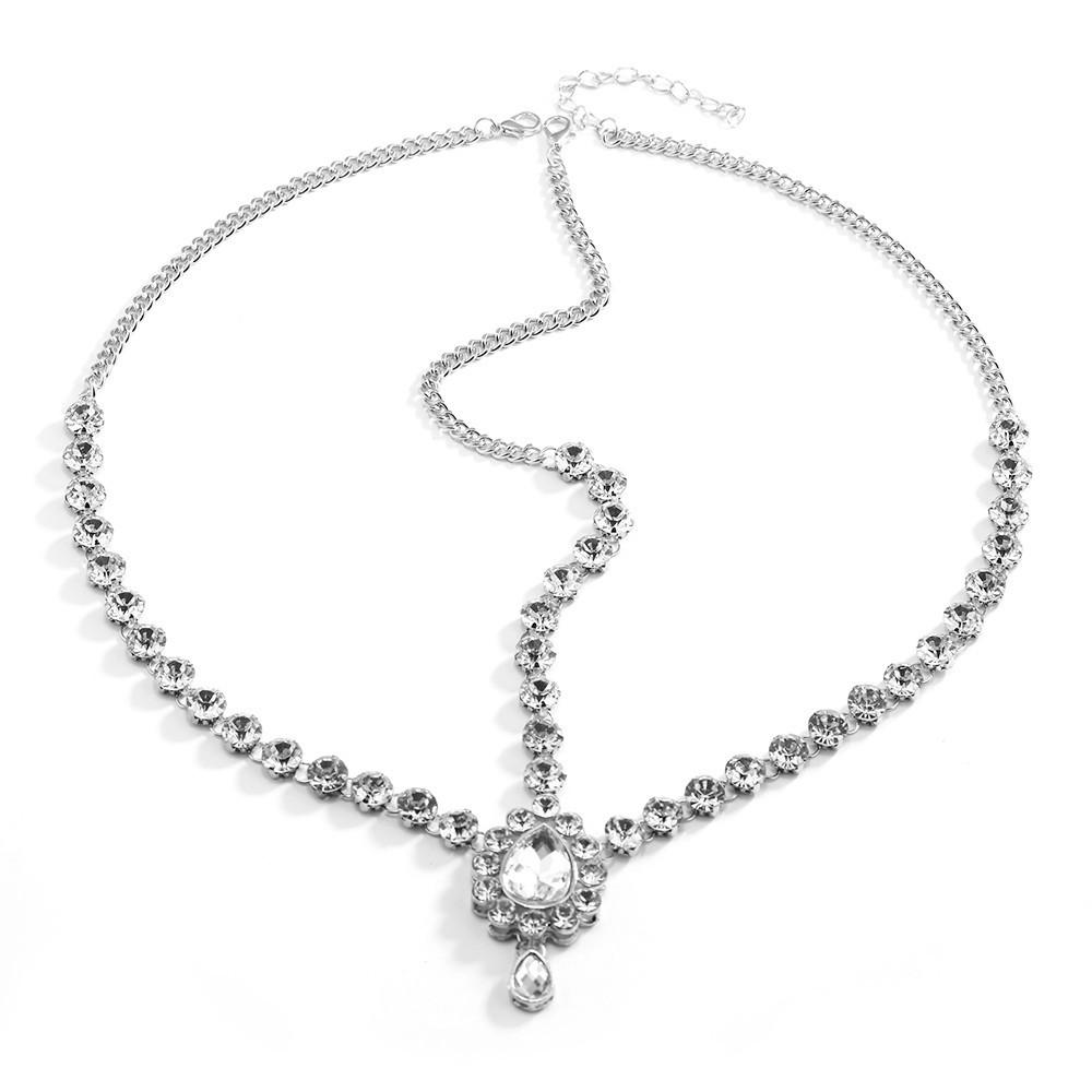 Модные аксессуары для волос, персонализированная этническая цепочка для волос с бриллиантами и ветром и водой, универсальная цепочка для лба с бриллиантами и темпераментом для женщин