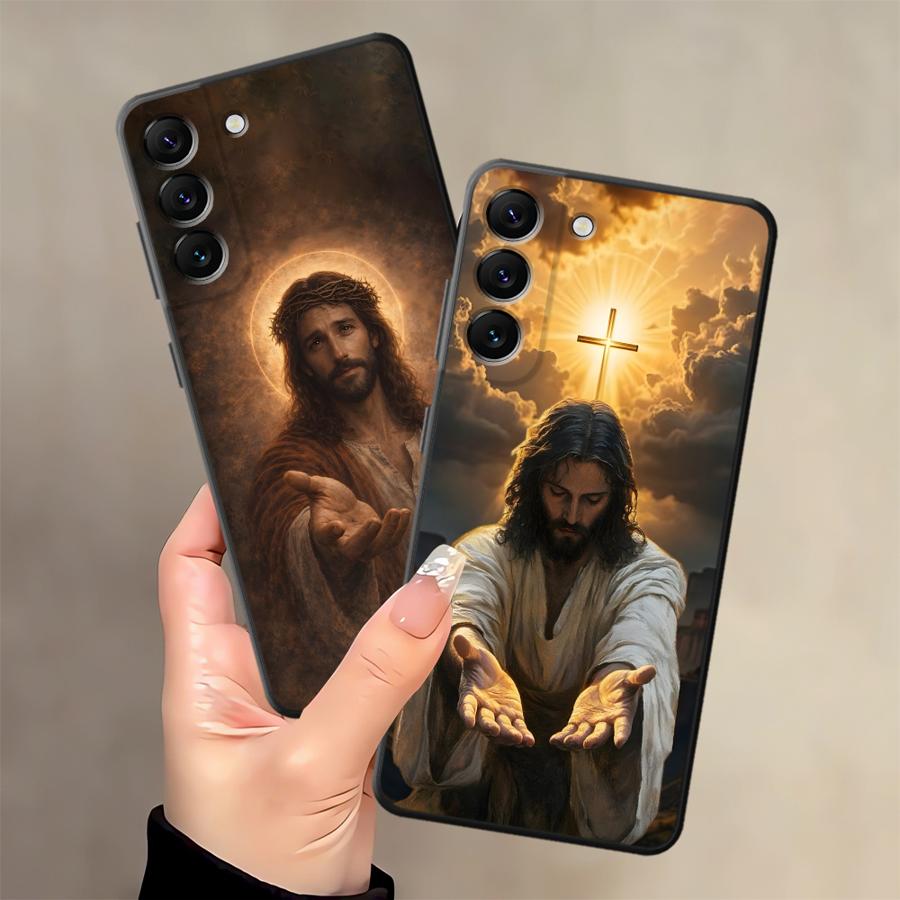 Креативная чехол-накладка с изображением Иисуса для Samsung Galaxy A52 A36 A37 A53 A17 A73 A51 A06 A55 A57 A15 A23 A25 A16 A05 A41 A70 A50