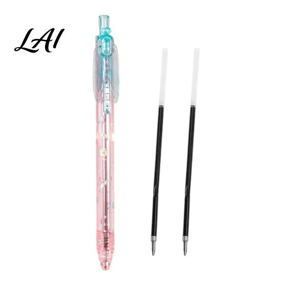 Handwriting Tools for Office Gleaming Wings Translucent Plastic Pen Dragonfly Gel Stationery with Interactive Decorative Pens Daily Use Flapping