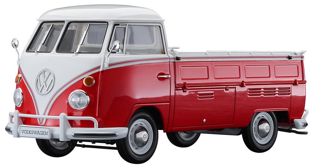 Hasegawa Volkswagen Type 2 Pickup Truck Color Plastic Model 20556 1/24 Red/White
