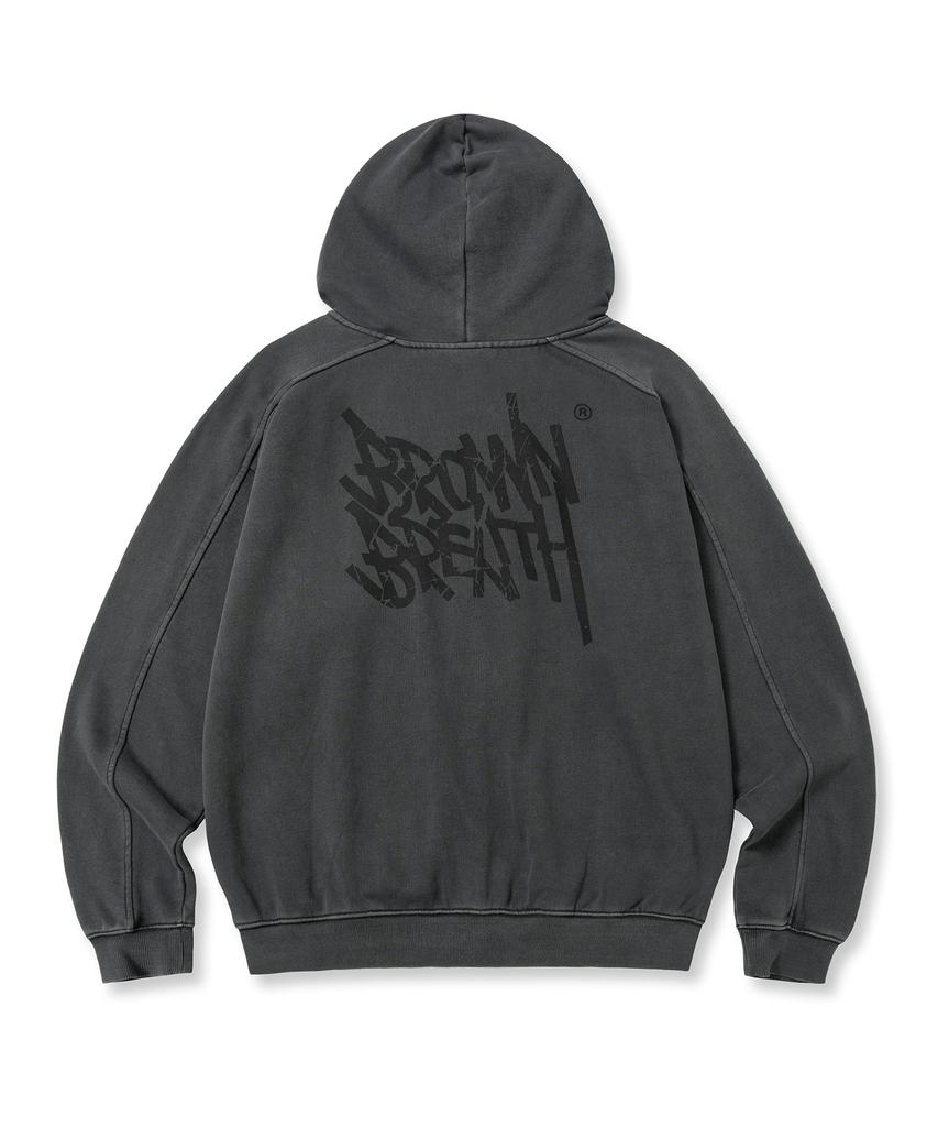 Худи с молнией Brownbreath Pigment Tag - Угольный