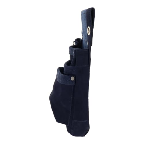 Sankyo Corporation DBLTACT Suede Leather Nail Bag, 2 Tiers, Navy, DSL-07NB