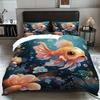 Goldfish Three-Piece Quilt Cover 3D Digital Printing Bedding Set Bed Cover Set