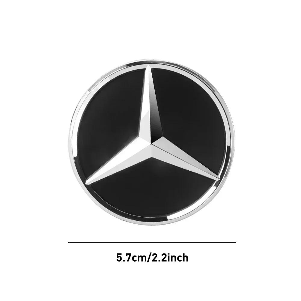 52/57mm Car Steering Wheel Center Badge Star Logo Decal for Mercedes Benz AMG W168 W212 W213 W220 W204 W202 W176 GLE CLA CLS GLC NDEFG1