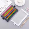 Mesh Stationery Case Large Capacity Storage Bag New Zipper Pencil Bag  Gift