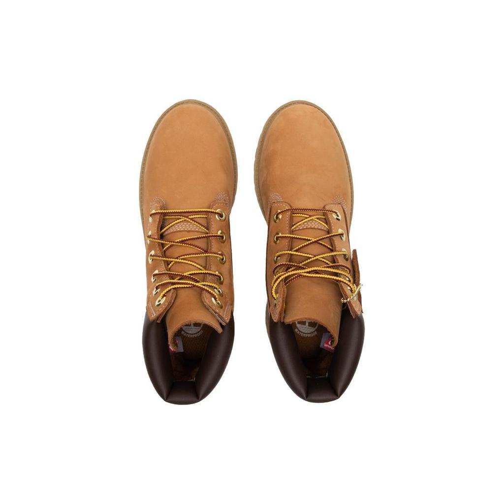 Timberland Premium Series Waterproof Boot Comfortable Versatile Slip Resistant Durable High Top Martin Boots Women Boots Brown 12909M713