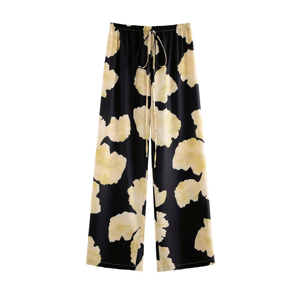 Women's Loose Casual Pants European Beauty Spring Summer Print Casual Pants