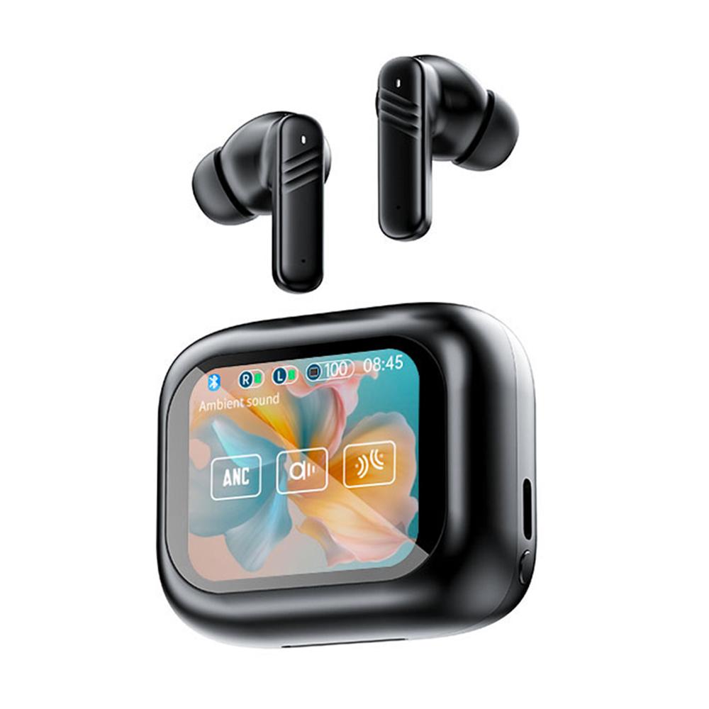 2026 New ANC Wireless Earbuds Bluetooth 54 AI Translator Device 60 Languages Real Time Conversation Touch Screen 35H Battery