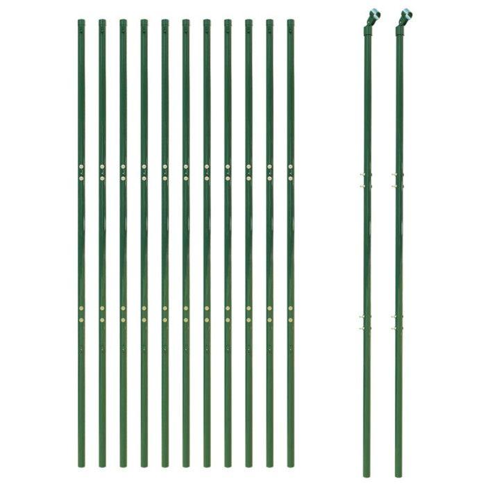 VidaXL Clôture en Treillis Métallique, Panneau de Clôture Décoratif, Barrière de Protection Jardin Patio Extérieur, Vert 154063
