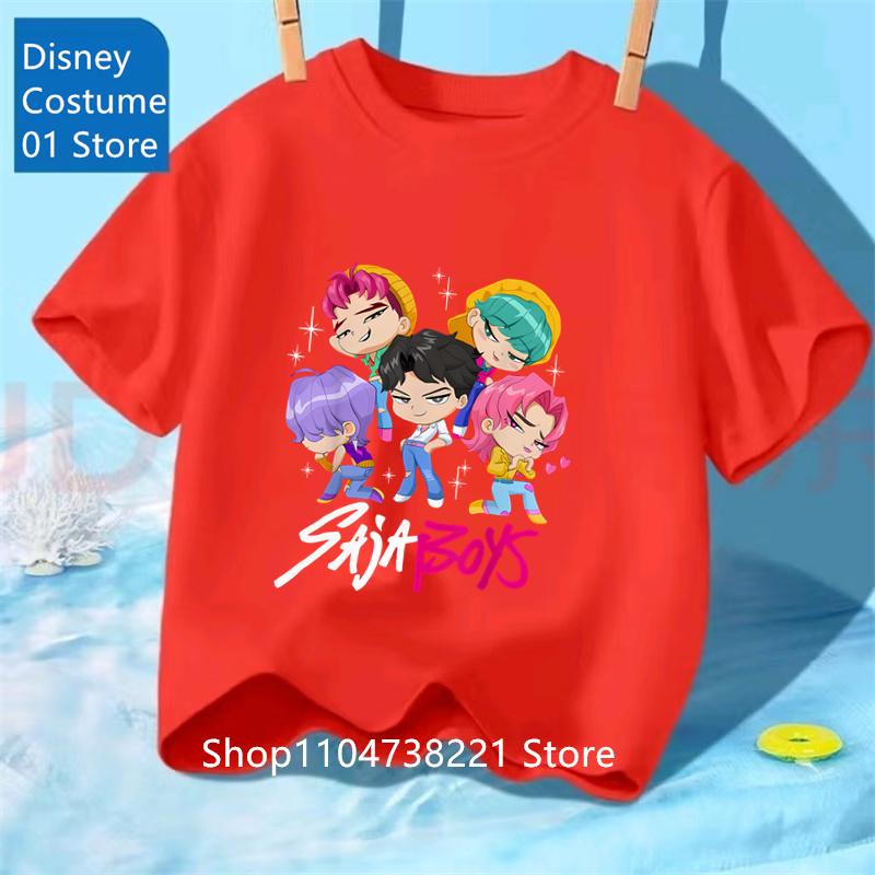 Kpop Охотники на демонов Huntrix Футболки для детей Мальчиков Девочек Летние Повседневные Топы Футболки с коротким рукавом и графикой Футболка Kpop Охотники на демонов