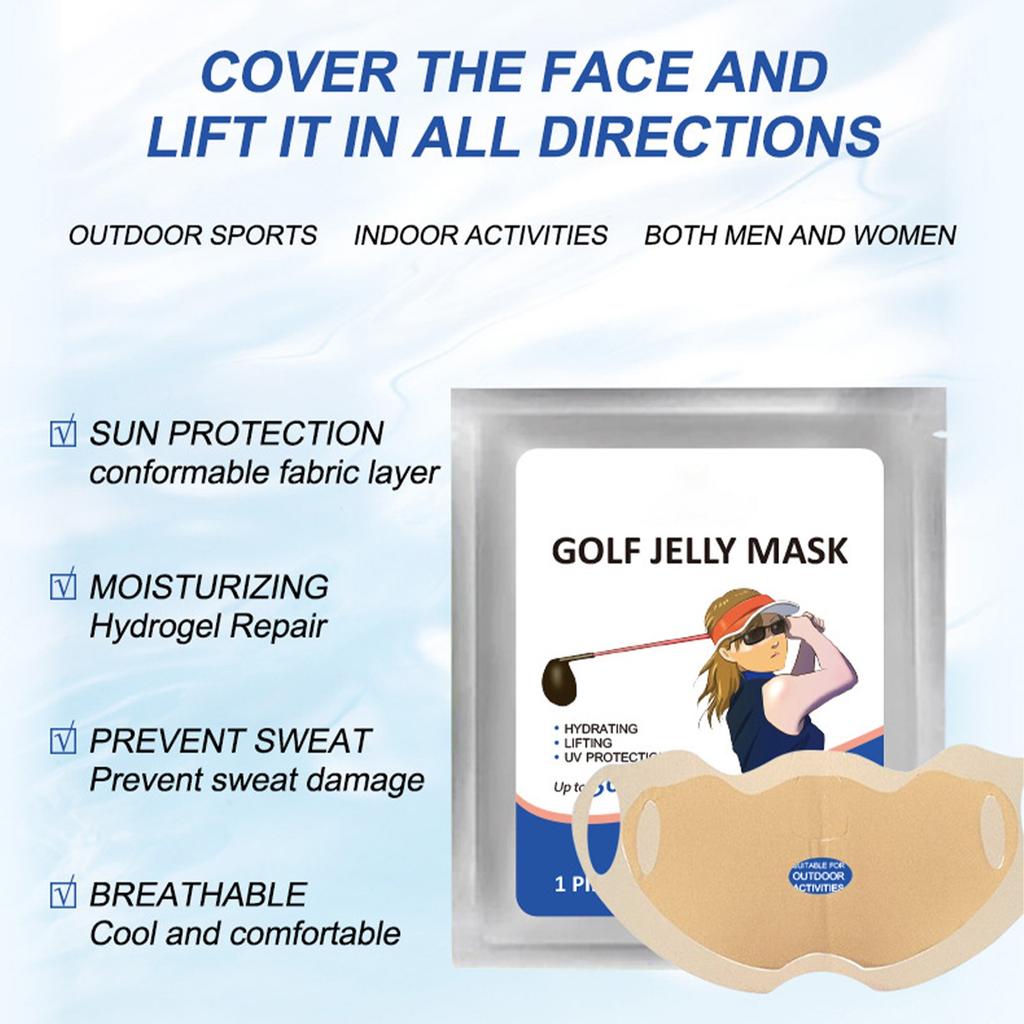 Гольф солнцезащитный пластырь маска для защиты от ультрафиолета на открытом воздухе увлажняющая гелевая маска для ухода за кожей лифтинговая коллагеновая маска подходит для занятий спортом на открытом воздухе велоспорт