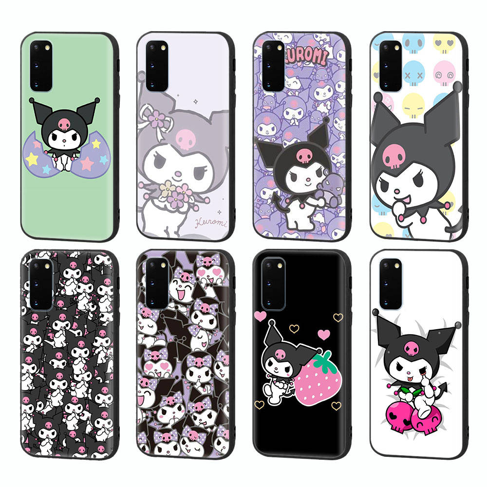 Чехол HK10 Cut Kuromi Black Sofe для iPhone 16 15 Plus 14 13 Pro 8 SE XR XS Max P30 Nova 5T Y5P Y6 Y7 Y8P Y9 Realme C30 C33 C31 VIVO Y36 V27