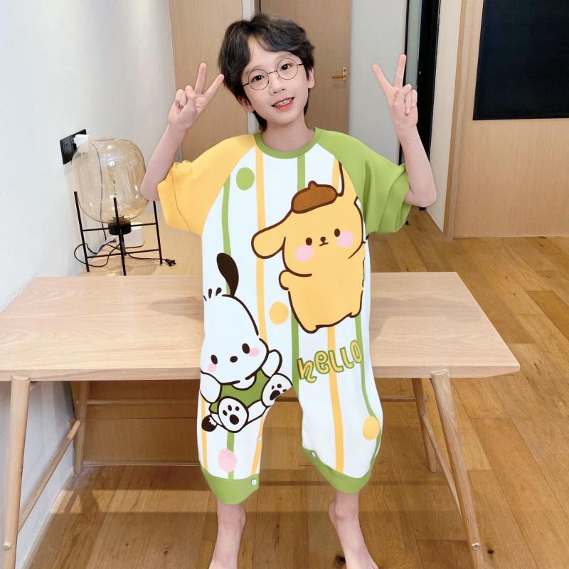 Kids One-Piece Pajamas Modal Sleepwear Girls Toddler Soft Breathable