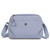 Crossbody Nylon Square Bag With Top Zipper And Inner Pocket For Casual Outings