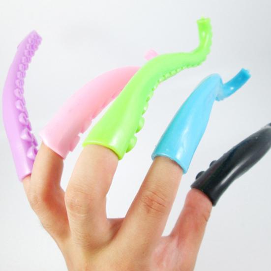 Kids Plastic Mini Finger Tentacle Octopus Prank Toy Cosplay Party Supplies Prop