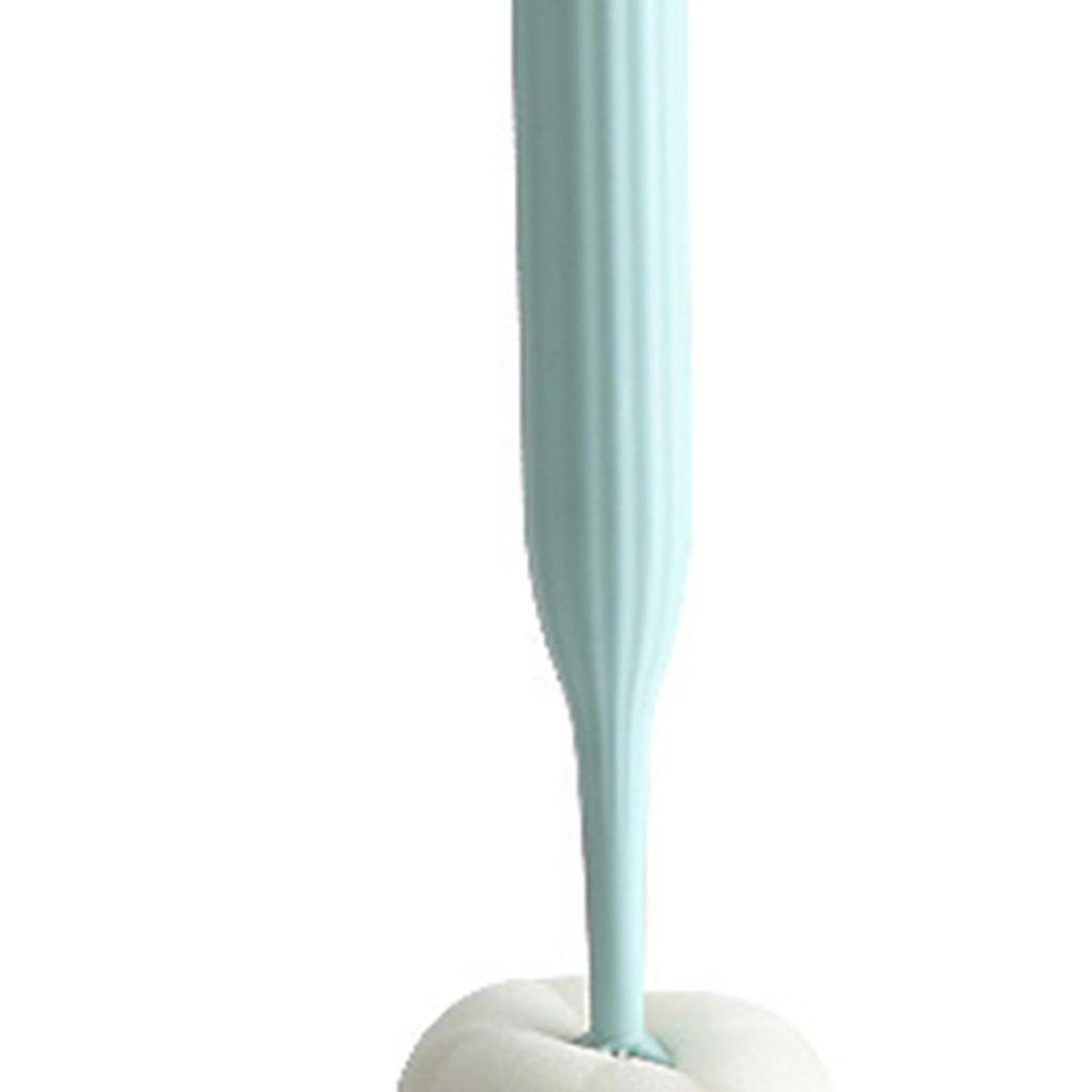 Губка для мытья посуды с длинной ручкой, мягкая губка для мытья чашек, светло-голубая