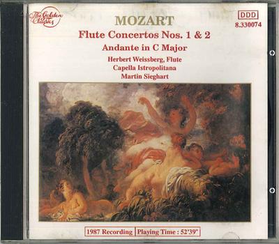 CD МАРТИН ЗИГХАРТ - Концерты Моцарта для флейты № 1 и 2 8330074 GOLDEN CLASSICS Не Япония Классика Б/У