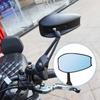 2Pcs Motorcycle Side Mirror Adjustable Anti-Glare HandleBar Side View Mirror White/Blue Lens for Scooters ATV Bike Motorcycles