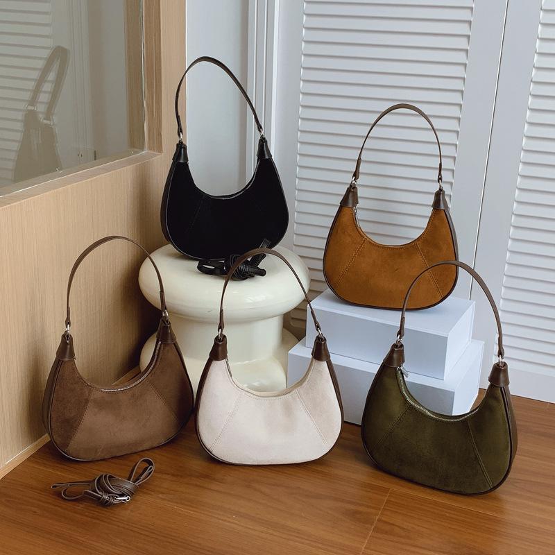 Высококлассная женская сумка кроссбоди на одно плечо, повседневная и нишевая однотонная сумка-пельмень, сумка под мышку для通勤