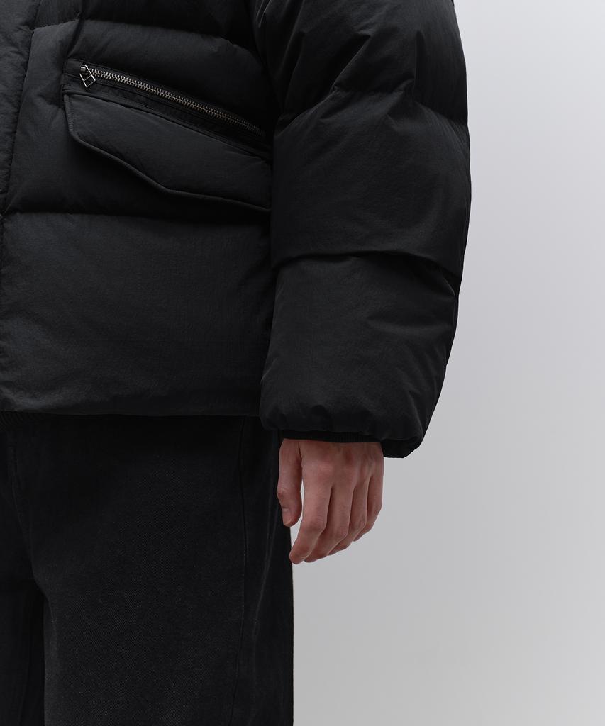 Musinsa Standard Raglan Hooded Down Short Padded Jacket [Black]