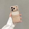 Soft TPU Leather Card Clip Wallet Cloth Phone Case For Apple iPhone 17 16 15 14 13 Pro Max Lens Proteciton Shockproof Back Cover
