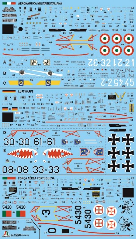 Platz Italeri Gina Plastic Model Kit IT92645 1/48 G.91 R1/R3 (Airplane)