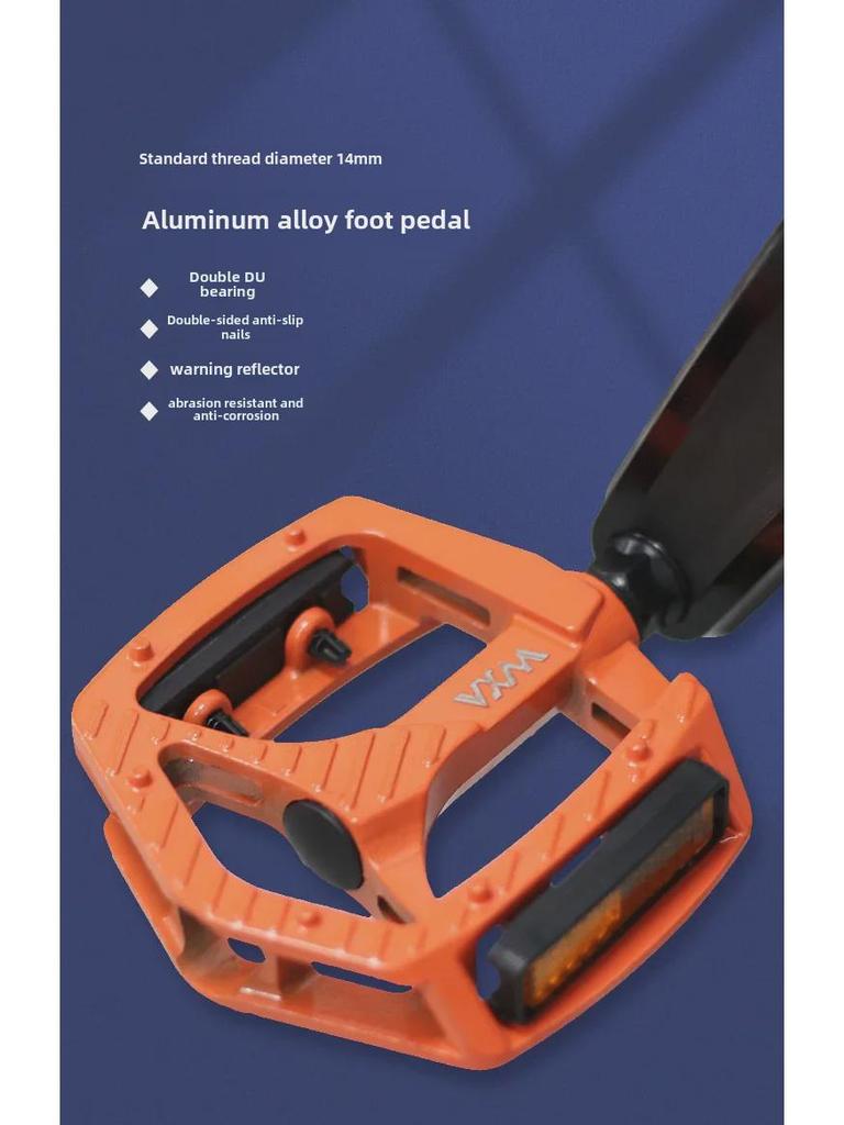 Aluminum Alloy Double DU Bearing Bicycle Pedals for Mountain and Road Bikes