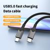 Удлинительный кабель USB 5.0 240 Вт 16K USB C 80 Гбит/с Кабель для передачи данных Видеокабель 16K@60 Гц для смартфонов и ноутбуков