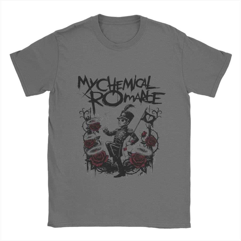 Мужская футболка My Chemical Romances  Смешные футболки с коротким рукавом и круглым вырезом 100% хлопок Летняя одежда