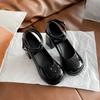 Модные туфли Мэри Джейн с неглубоким круглым носком, ремешком с пряжкой, на высоком квадратном каблуке, 2025, высокое качество, женские туфли, весенне-осенние туфли-лодочки для платья