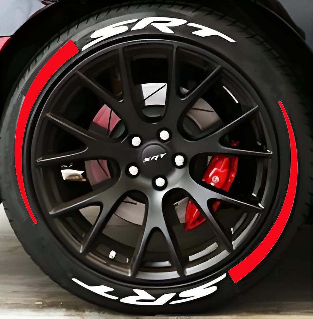 SRT+Blade 3D Резиновые наклейки на шины и колпаки для автомобилей и мотоциклов