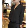 Women's Fashion Autumn Long Sleeved Shirt  Loose Office Lady Base Chiffon Shirts Female Casual Tops Blouse