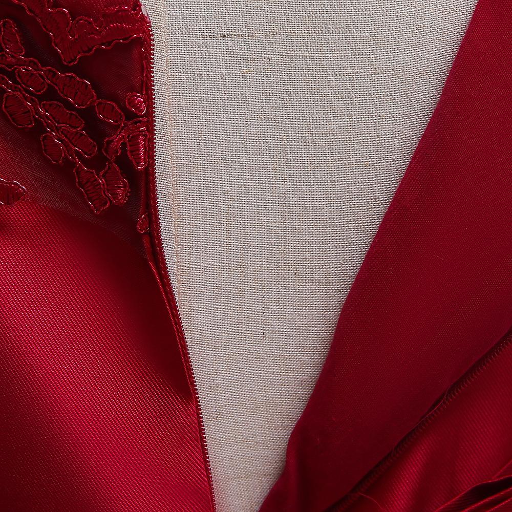 Кружевное атласное платье-пачка на одно плечо с короткими рукавами, платье для маленьких девочек, элегантное праздничное свадебное платье принцессы для девочек-подростков, красное, зеленое, белое, для детей 3-10 лет