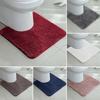 Absorbent Toilet Rug U Shaped Plush Floor Mat Machine Washable Non Slip Contour Bathroom Rug Dry Quickly for Toilet