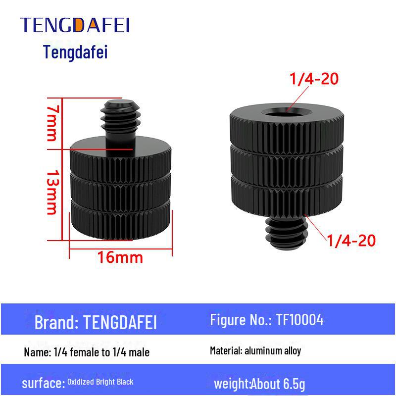 Адаптер для штатива с креплением на стойку для освещения и поворота камеры с резьбой 1/4" на 3/8" на M4/M5/M6/M8