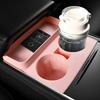 Center Console Cup Holder Insert Waterproof Car Modification Accessories Silicone Drink Cup Stopper Slot Slip Limiter Mat for Tesla Model 3/Y