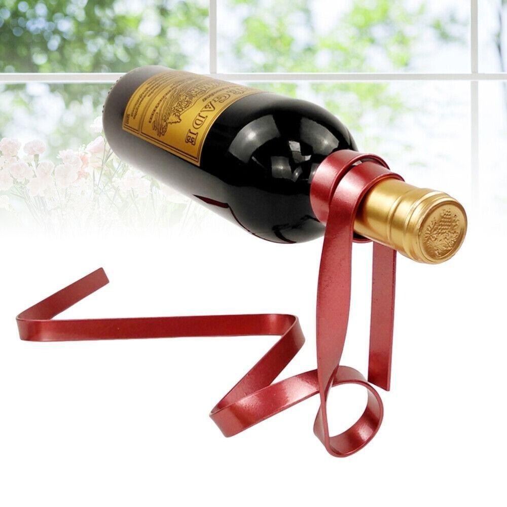Floating Poised Bottle Holder Suspended Cabinet Stand Bracket Creative Wine Bottle Rack  Home