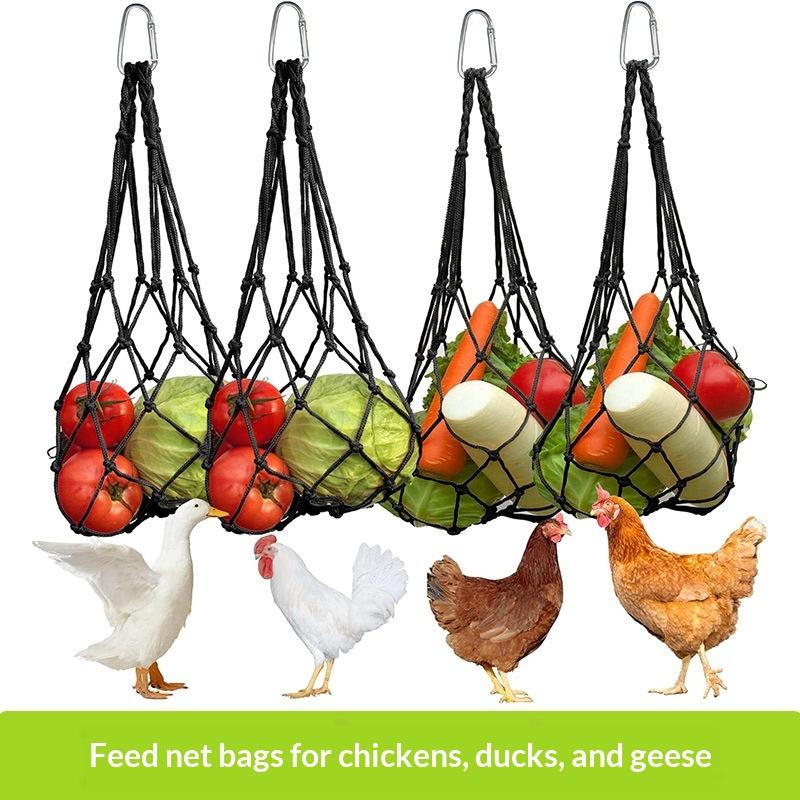 Quality Nylon Automatic Poultry Feeder Bag Hanging Design Easy Use For Chicken Owners