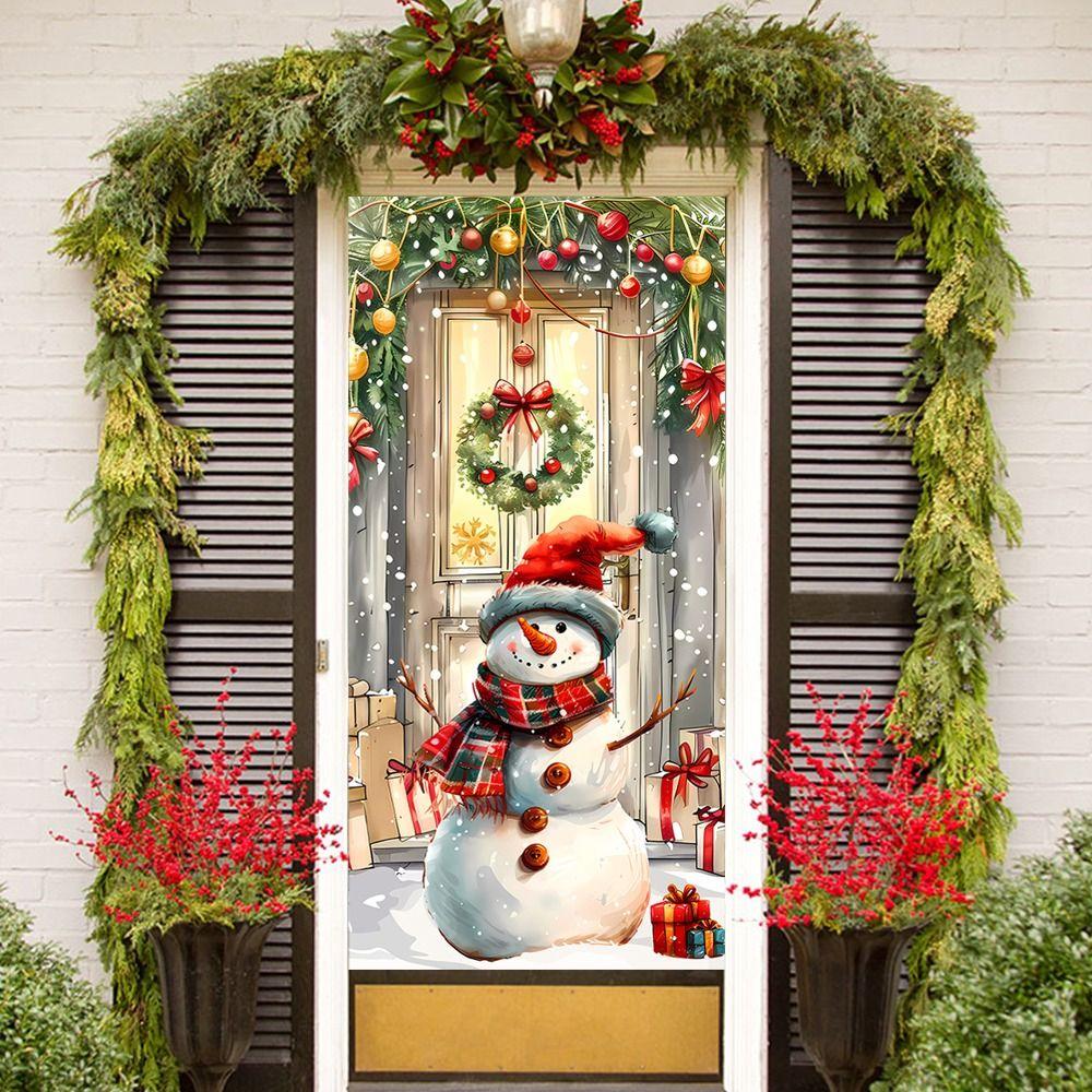 DIY Accessories Christmas Door Cover Multi Scene Window Sign Banners New Xmas Ornament  Christmas