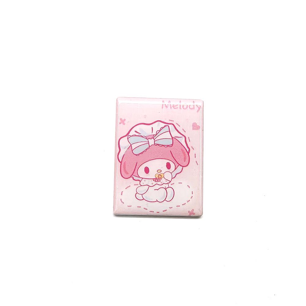 Металлическая брошь Sanrio Hello Kitty и Cinnamoroll: Модная нашивка с УФ-печатью для одежды и сумок.
