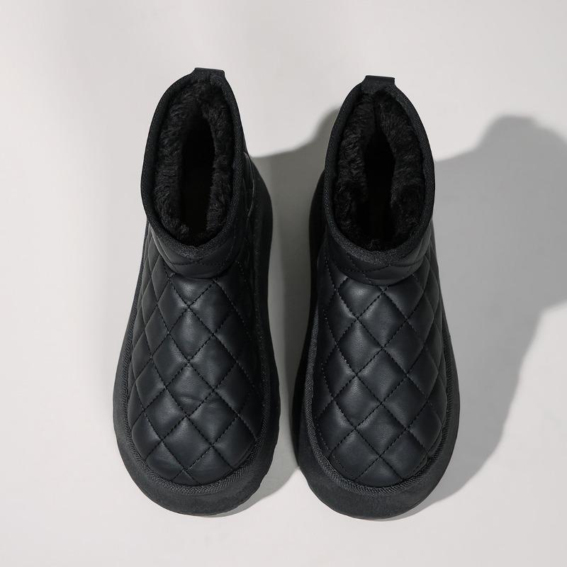 Удобные нескользящие и морозостойкие женские уличные ботинки коричневые длинные ботинки Модные водонепроницаемые теплые зимние ботинки на толстой подошве