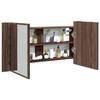 VidaXL LED Bathroom Mirror Cabinet, Cupboard with 2 Shelves, Storage Unit, Toilet Organizer, Modern, 834969